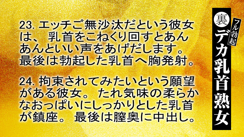 裏フル勃起デカ乳首熟女 マニアが厳選した垂涎の40名8時間特別保存版