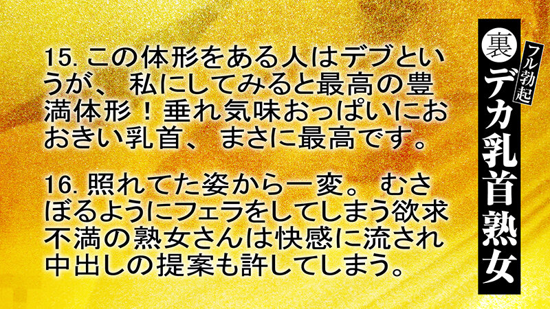 裏フル勃起デカ乳首熟女 マニアが厳選した垂涎の40名8時間特別保存版