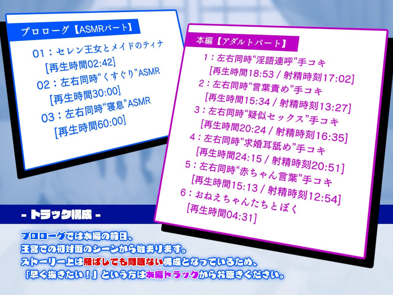 【おねおねショタ/全編囁き手コキ】フルスタン王家の淫語言葉責めレッスン。〜王女とメイドと練習台になったぼく〜【ず〜〜〜っと耳元サンドイッチ】