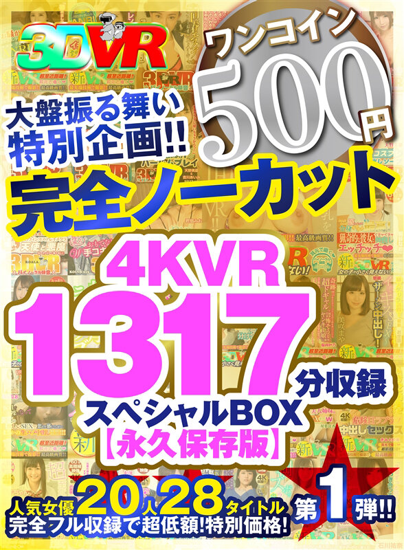 【VR】【500円ワンコイン】完全ノーカット大盤振る舞い特別企画！！4KVR1317分収録スペシャルBOX【永久保存版】