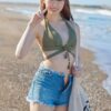 マジックミラー号 真夏の水着美女【あや】ちゃん 童貞のフリした絶倫男が激ピストン！！何度イっても無視しガン突き再開！失禁・痙攣でキュッと締まったオマ〇コにとろ～りナマ中出し