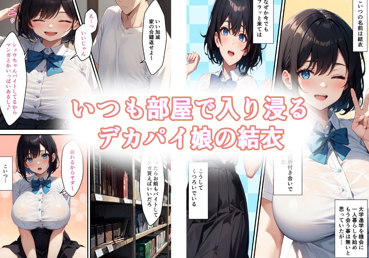 部屋に入り浸るデカ乳娘とHする話