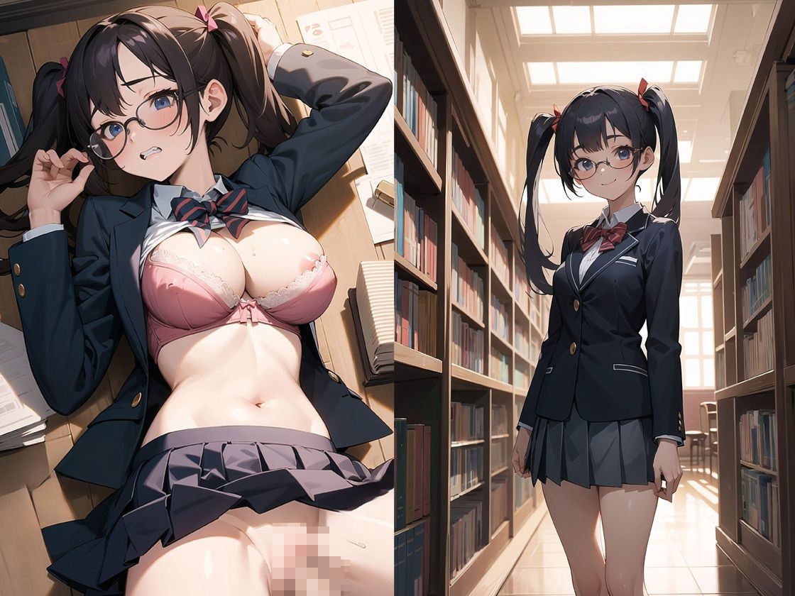 狙われた隠れ巨乳の図書委員