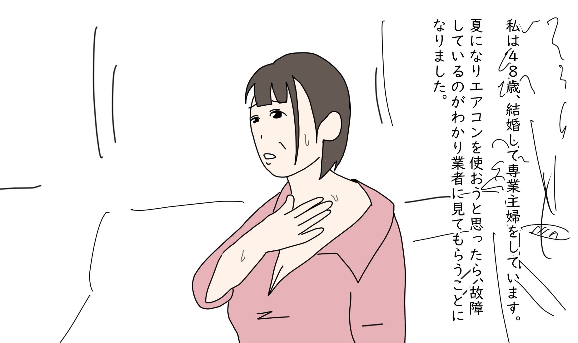 【熟女】エアコン業者と二人きりになったババアの末路