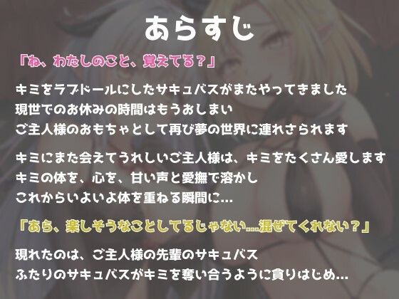 サキュバス専用ラブドールとして甘々×調教レズエッチされちゃうあなた