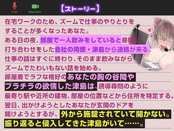 巣ごもりリモート監禁SEX 在宅ワークのストレスで脳がバグった同僚の男が侵入してきて膣イキするまで強●性交