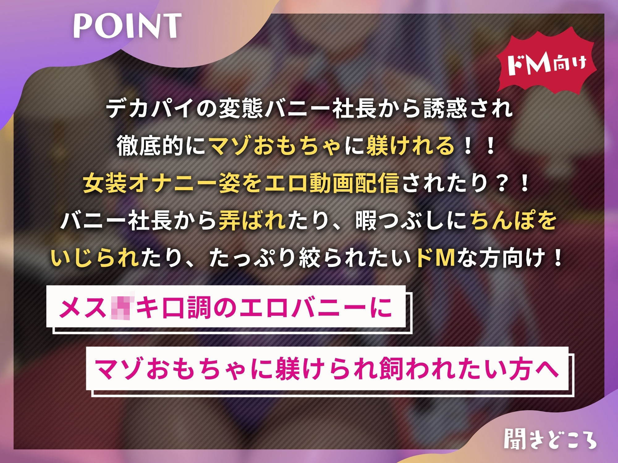 お嬢様バニー社長のマゾおもちゃ躾け〜アンタはワタシの暇つぶし用のマゾおもちゃでいなさい〜【ドM向け】【KU100】