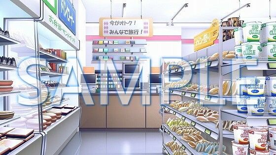 【背景素材】お店（コンビニ、ファーストフード、ゲームセンター）（1385_bg23_24_25）