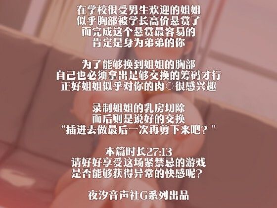 ［R18G］【中国語注意】お姉ちゃんのおっぱいに賞金がかけられた？〜交換するためにはち○こを捧げるしかない〜